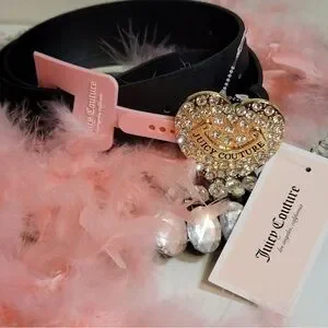 Juicy Couture | Accessories | Jc Rhinestone Heart Belt 